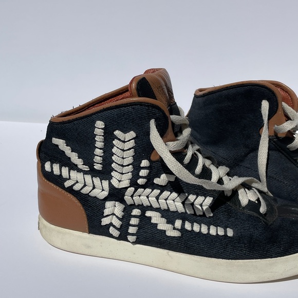 Rare Puma WOMEN ALEXANDER McQUEEN HIGH TOP LEATHER AMQ TRAINERS SNEAKERS 9W - Picture 3 of 9